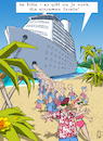 Cartoon: Einsame Insel (small) by Jan Rieckhoff tagged tropen,insel,einsam,südsee,karibik,strand,reise,reiseziel,weltreise,kreuzfahrt,kreuzfahrtschiff,schiff,passagierschiff,dampfer,kreuzfahrtriese,umwelt,ökosystem,meere,ökozid,verschmutzung,klima,abgase,co2,zerstörung,wasser,natur,schädigung,flora,pflanzen,fauna,tiere,welt,nachhaltig,umweltfreundlich,umweltschädlich,fußabdruck,touristen,tourismus,massentourismus,massen,paradies,eiland,fernreise,menschenmassen,cartoon,witz,comic,karikatur,zeichnung,jan,rieckhoff