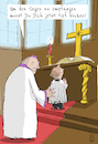 Cartoon: Segen (small) by Jan Rieckhoff tagged priester,bischof,pfaffe,segen,katholisch,kirche,altar,glaube,papst,vatikan,sexuell,sex,lust,homosexuell,päderast,pädophilie,vergewaltigung,vergewaltigen,kind,knabe,junge,chorknabe,messdiener,missbrauch,verbrechen,skandal,klage,anklage,vorwurf,vertuschung,schuld,verschleierung,unschuld,aufklärung,opfer,taeter,cartoon,karikatur,comic,witz,jan,rieckhof