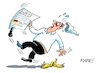 Cartoon: Glücksmensch (small) by RABE tagged glück,glücksbericht,glücksatlas,zufriedenheit,geborgenheit,deutschland,michel,rabe,ralf,böhme,cartoon,karikatur,pressezeichnung,farbcartoon,tagescartoon,ausrutecher,plazierung,abrutscher,banane,bananenschale,finnen,finnland,skandinavien