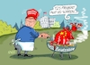 Cartoon: Grill den Chinesen (small) by RABE tagged donald,trump,kamala,harris,präsidentschaftswahl,usa,wahlkampf,joe,biden,rabe,ralf,böhme,cartoon,karikatur,pressezeichnung,farbcartoon,tagescartoon,mc,donalds,burger,zoll,zölle,strafe,strafzölle,zusatzzölle,handel,handelskrieg,china,chinese,drachen,grillparty,rost,grill,glut,bbq