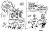 Cartoon: Hartz-IV-Regel (small) by RABE tagged hartz,iv,empfänger,regelsatz,arbeitsamt,arbeitsagentur,von,der,leyen,cdu,sozialministerium,sozialministerin,bundesregierung,spd,koalition,opposition,verhandlungen,anhebung,euro,krise,april,finanzen,finanzminister,banken,banker,börse,eu,hilfspaket,rettungs