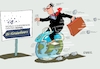 Cartoon: Klimakonferenz mit Hooverboard (small) by RABE tagged habeck,grüne,bündnis,parteispitze,kanzlerfrage,akk,merkel,rabe,ralf,böhme,cartoon,karikatur,pressezeicnung,farbcartoon,tagescartrtoon,umwelt,umweltpolitik,wählergunst,weltklima,weltklimakonferenz,bonn,friday,for,future,umweltschutz,greta,umweltaktivisten,weltkugel,hooverboar,und