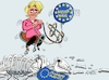Cartoon: Knochenjob (small) by RABE tagged wahl,wahlomat,wahlkämpfer,europawahl,landtagswahl,wähler,wahlplakate,rabe,ralf,böhme,cartoon,karikatur,pressezeichnung,farbcartoon,tagescartoon,uschi,ursula,von,der,leyen,kommissionspräsidentin,wiederwahl,abstimmung,sattel,pferd,knochen,gerippe