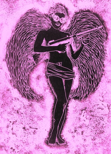 Cartoon: Pink Engel (medium) by Zlatko Iv tagged easter,angel,stern,liebe,kunst,kosmos,astro,magic