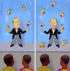 Cartoon: Wladis magische Weizenvermehrung (small) by Barthold tagged gipfel,russland,afrika,sankt,petersburg,2023,ankündigung,kostenlose,abgabe,getreide,jeweils,30000,tonnen,burkina,faso,simbabwe,mali,somalia,zentralafrikanische,republik,eritrea,festhalten,blockade,seehäfen,ukraine,erhöht,marktpreis,verstärkt,mangel,nachteil,entwicklungsländer,wladimir,putin,jonglieren,zaubern,taschenspielertrick,weizenvermehrung,cartoon,karikatur,barthold