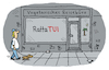 Cartoon: Gesünder Reisen (small) by Lo Graf von Blickensdorf tagged vegetarisches,reisebüro,touristik,ferien,urlaub,vegan,laden,büro,ratta,tui,ratatouille,karikatur,lo,graf,cartoon,fckafd,reisen,gesund,ernährung,straße,schaufenster