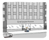 Cartoon: Sparen (small) by Lo Graf von Blickensdorf tagged kreissparkasse,geld,politik,wirtschaft,bank,alte,menschen,geriatrie,sparkasse,greis,senior,alt,rentner,sparbuch,sparkonto,kreisstadt,wortspiel,mann,rollator,alter,karikatur,lo,graf,cartoon,bankgebäude