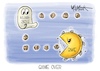Cartoon: Game Over (small) by Mirco Tomicek tagged lützerath,räumung,kohle,braunkohle,umwelt,natur,naturschutz,aktivisten,klima,klimaschutz,klimaaktivisten,demonstranten,demo,proteste,protestanten,rwe,pariser,klimaabkommen,co2,ausstoß,pacman,cartoon,karikatur,pressekarikatur,mirco,tomicek