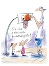 Cartoon: Basketball (small) by TomPauLeser tagged basketball,sport,basketballsport,größe,klein,korb,basketballkorb,schlapplachsachen,tompaule,turnier,basketballtunier,turnhalle,sporthalle,berühmtheit