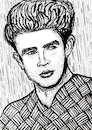 Cartoon: James Dean (small) by Pascal Kirchmair tagged actors,studio,lee,strasberg,james,dean,east,of,eden,indiana,manhattan,new,york,upper,side,academy,awards,oscar,oscars,author,autor,autore,auteur,filmmaker,artist,art,hollywood,illustration,drawing,zeichnung,pascal,kirchmair,cartoon,caricature,karikatur,ilustracion,dibujo,desenho,ink,disegno,ilustracao,illustrazione,illustratie,dessin,de,presse,du,jour,the,day,tekening,teckning,cartum,vineta,comica,vignetta,caricatura,portrait,porträt,portret,retrato,ritratto,actor,acting,schauspieler,rebell,rebel,without,cause,clue,giant