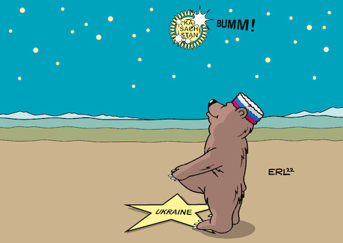 Cartoon: Sterntaler (medium) by Erl tagged politik,kasachstan,proteste,preiserhöhung,treibstoff,korruption,regierung,schießbefehl,hilferuf,russland,truppen,ausweitung,einfluss,ehemalig,sowjetrepubliken,ukraine,bär,sterntaler,sterne,karikatur,erl,politik,kasachstan,proteste,preiserhöhung,treibstoff,korruption,regierung,schießbefehl,hilferuf,russland,truppen,ausweitung,einfluss,ehemalig,sowjetrepubliken,ukraine,bär,sterntaler,sterne,karikatur,erl