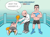 Cartoon: Champion Laschet (small) by Erl tagged politik,partei,cdu,csu,schwesterpartei,union,suche,kanzlerkandidat,machtkampf,armin,laschet,markus,söder,umfragewerte,sympathie,basis,abstimmung,vorstand,sieger,gewinner,verletzungen,wahlkampf,hypothek,boxen,boxkampf,ringrichter,karikatur,erl