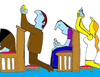 Cartoon: OMG (small) by Munguia tagged text,cell,phone,church,religion,pray,prayer,praying,comunication