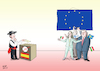 Cartoon: Wahl in Spanien (small) by Ago tagged spanien,parlamentswahlen,prognosen,machtwechsel,rechtsruck,konservative,koalition,populisten,vox,rechtsaußen,trend,europa,italien,meloni,ungarn,orban,schweden,finnland,eu,kritisch,nationalistisch,flagge,durchschneiden,wähler,urne,politik,caricature,karikatur,cartoon,pressezeichnung,illustration,ago,agostino,natale